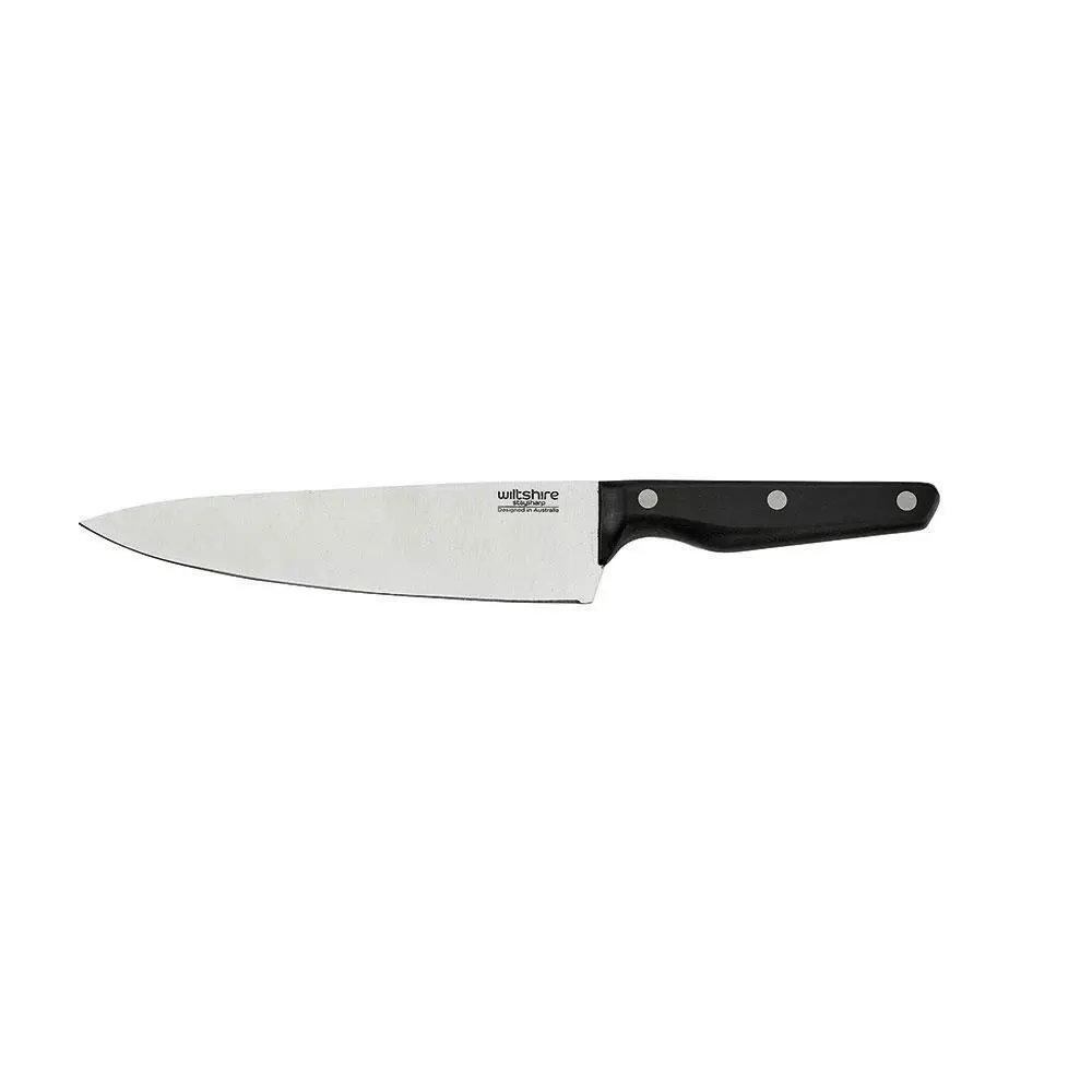 Wiltshire STAYSHARP NEW LOOK 20cm TRIPLE RIVET COOK'S KNIFE WITH SHARPENER