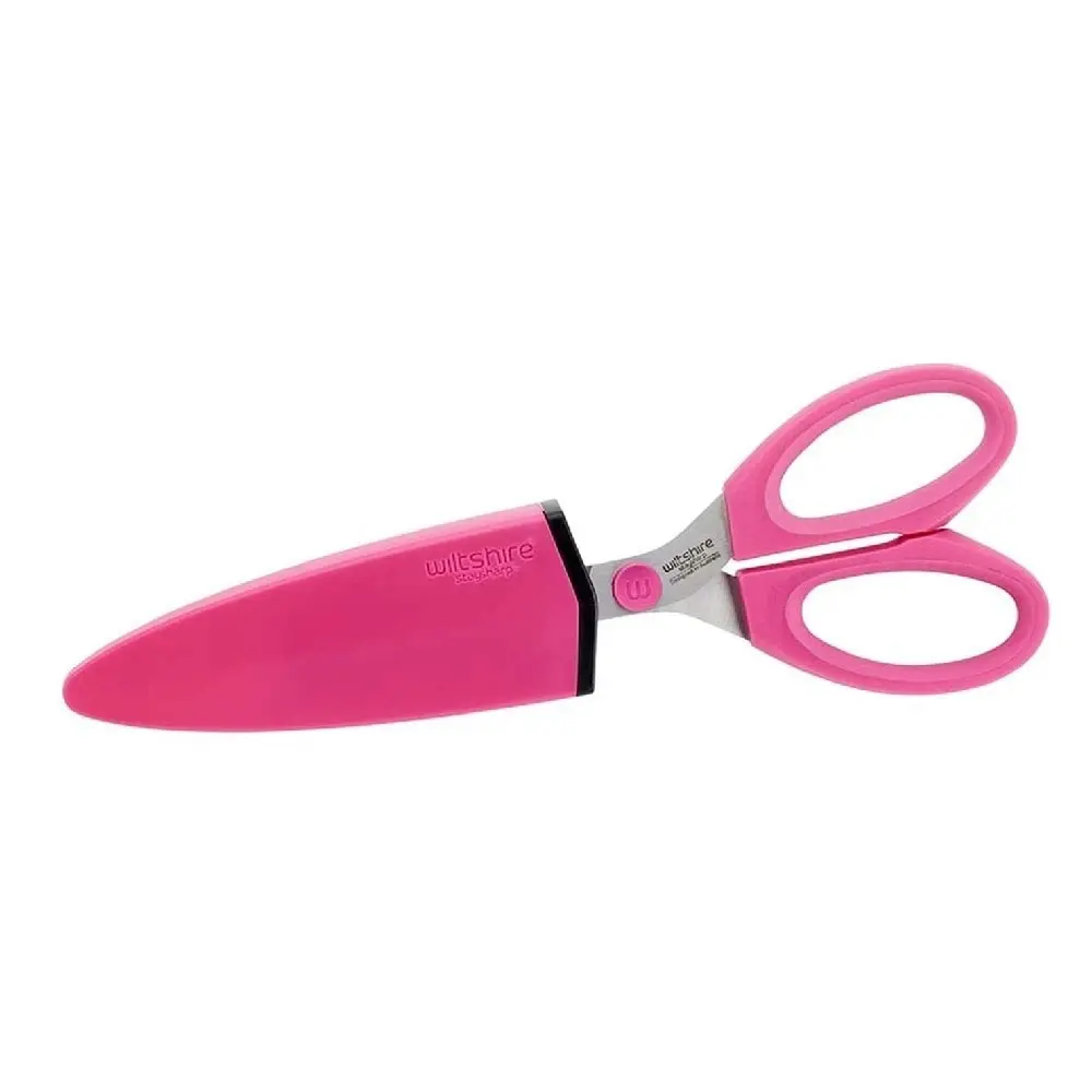 Wiltshire Staysharp Kitchen Scissors With Sharpener Pink