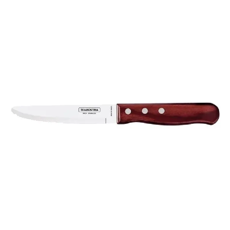 Tramontina Churrasco Red Steak Knife Wide Blade Set 12