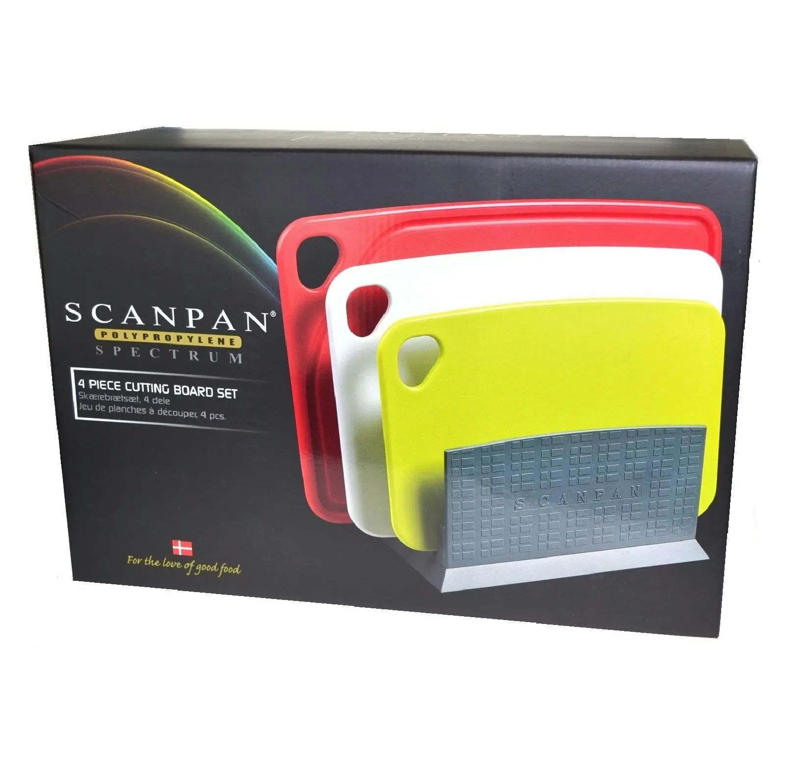 Scanpan Spectrum Polypropylene 4 Piece Cutting Board Set