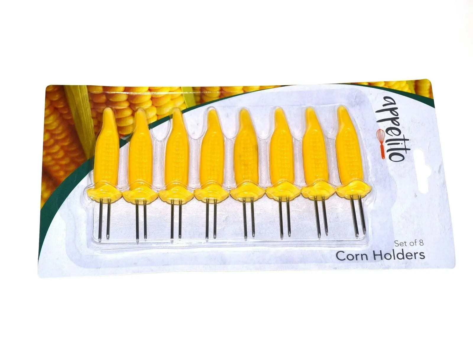 Appetito Corn Holders   Set Of 8