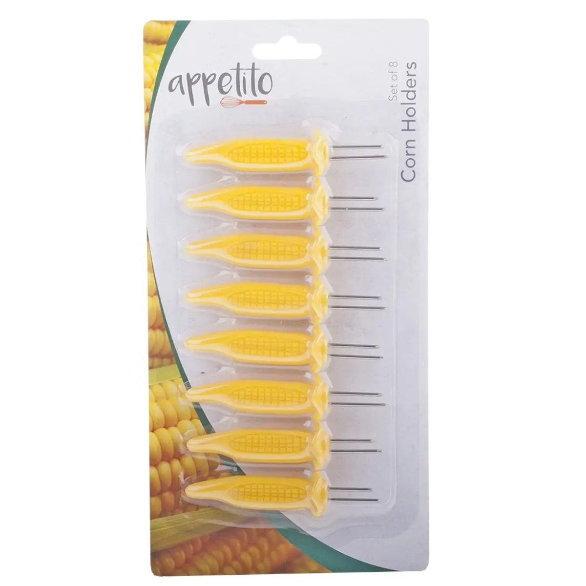 Appetito Corn Holders   Set Of 8