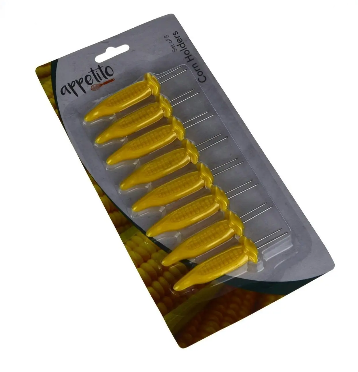 Appetito Corn Holders   Set Of 8