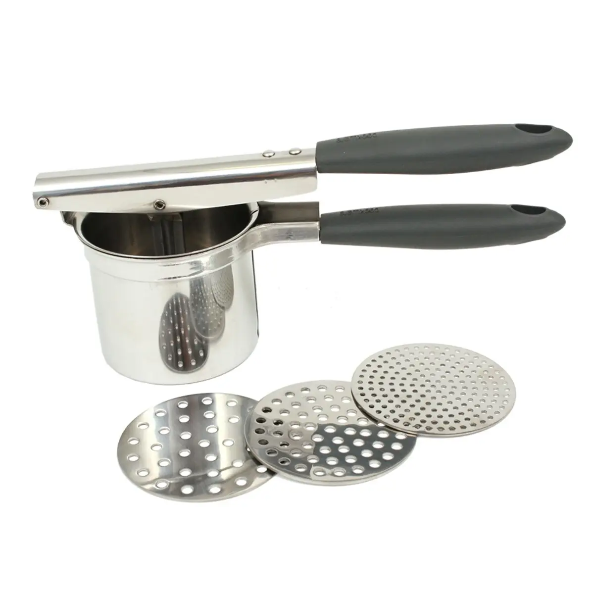 Appetito Stainless Steel Potato Ricer W/3 Discs