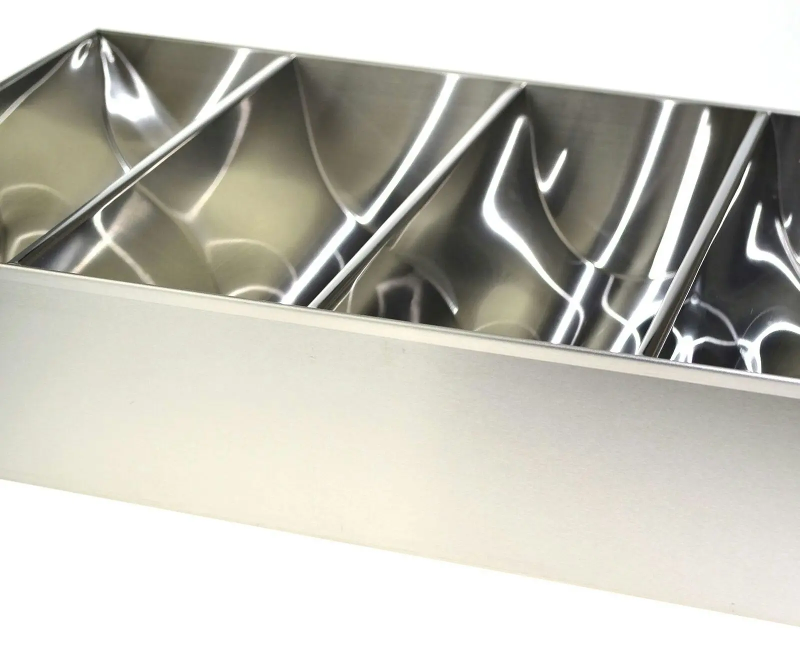 Stainless Steel Cutlery Tray   4 Compartments