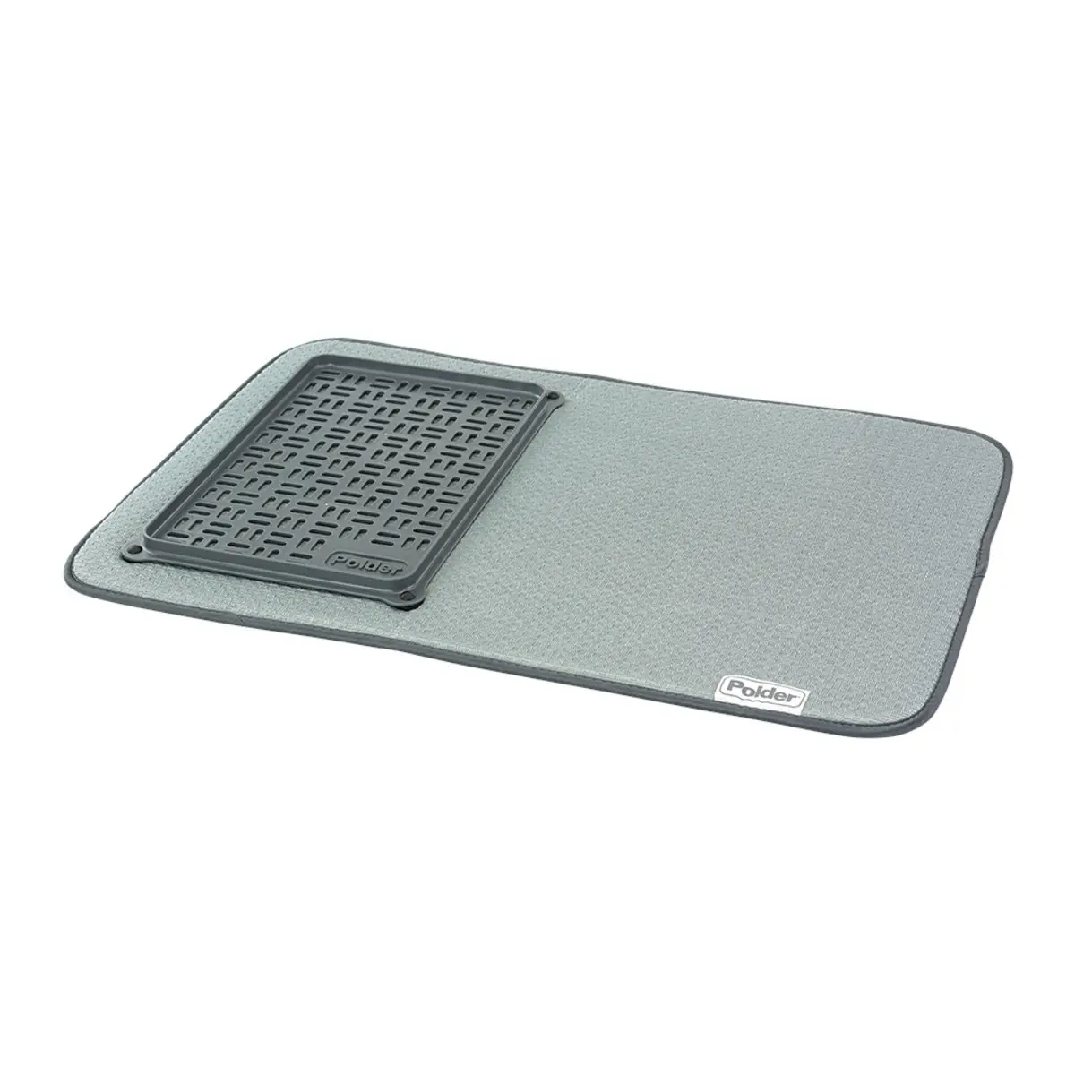 Polder Microfibre Drying Mat With Glass Tray