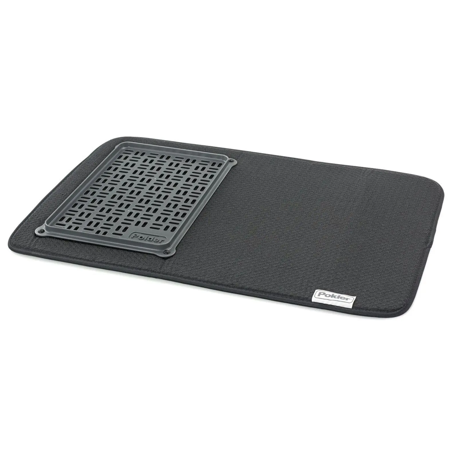 Polder Microfibre Drying Mat With Glass Tray