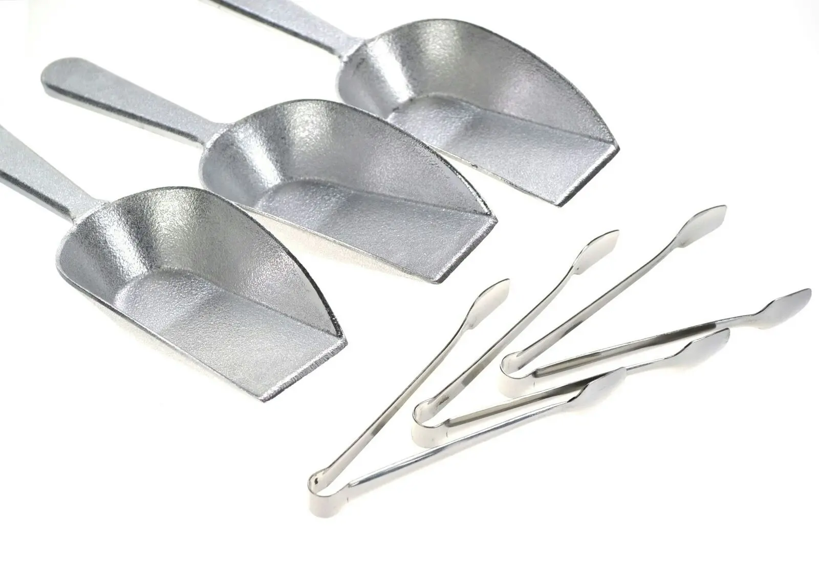 CANDY BAR PACK FLAT SCOOP (6 Flat Scoops & 6 Sugar Tongs)