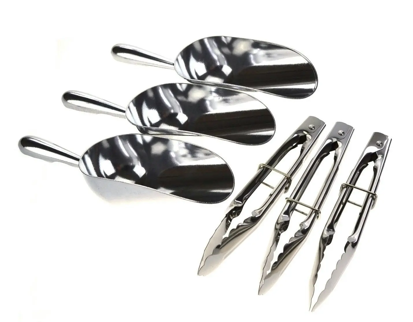 LOLLY BAR PACK 6 PACK - 3 Tongs - 3 Scoops