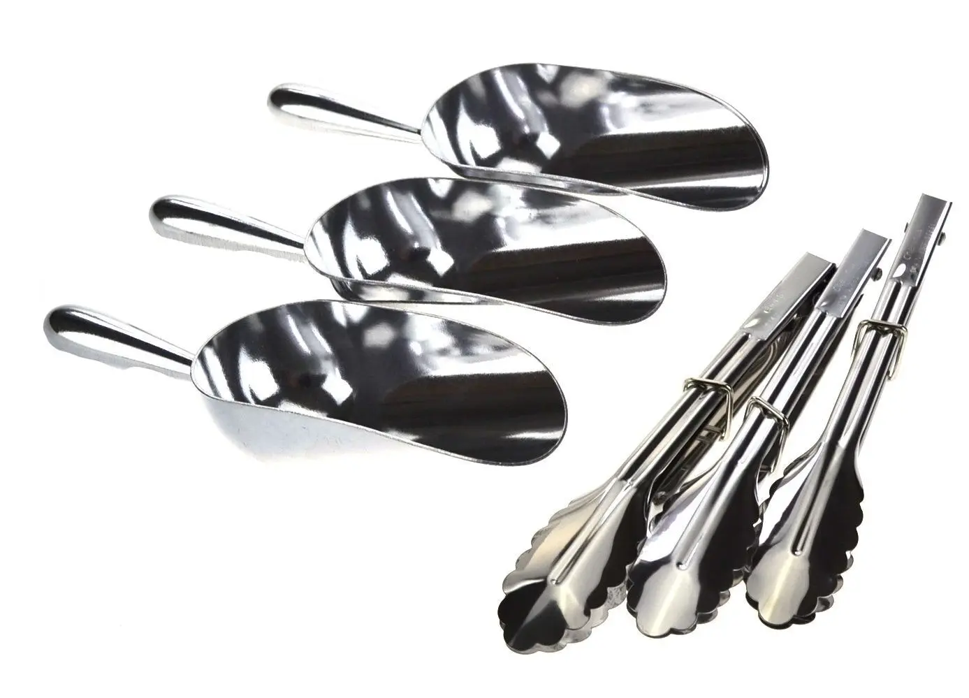 LOLLY BAR PACK 6 PACK - 3 Tongs - 3 Scoops