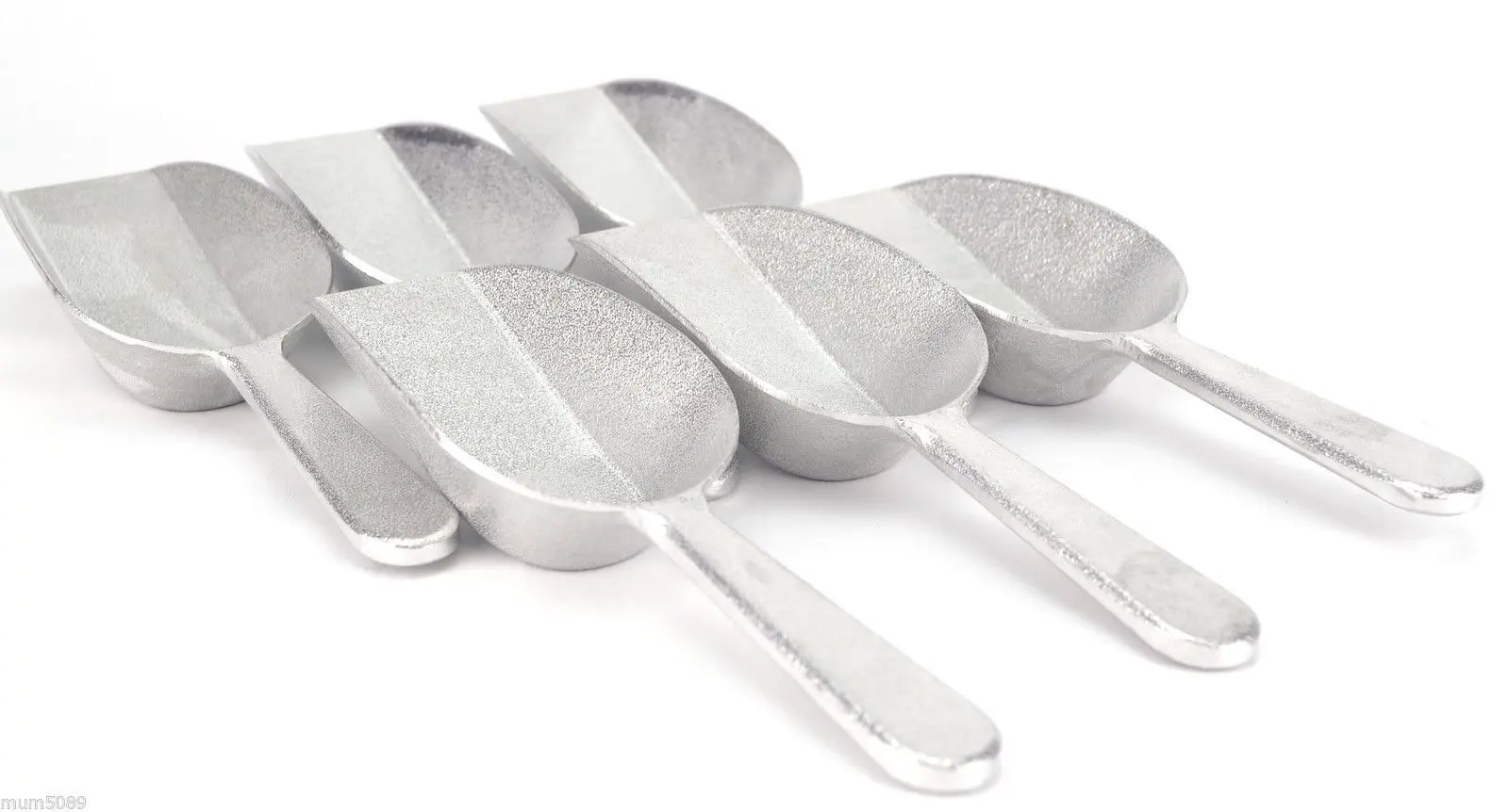 ALUMINIUM SCOOPS 120ML/4OZ EACH - SET of 6