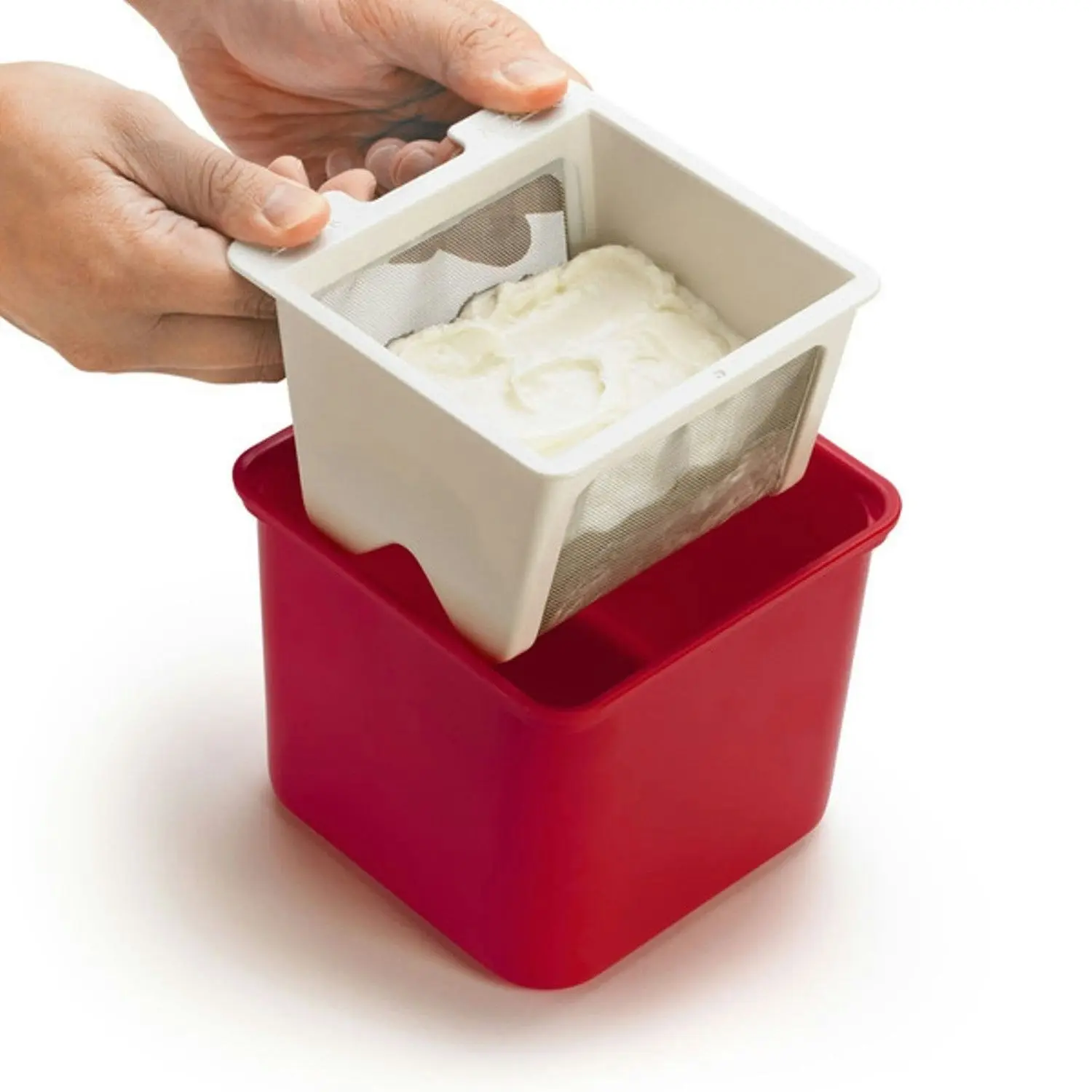 New Donvier Cuisipro Yoghurt Cheese Maker   Red