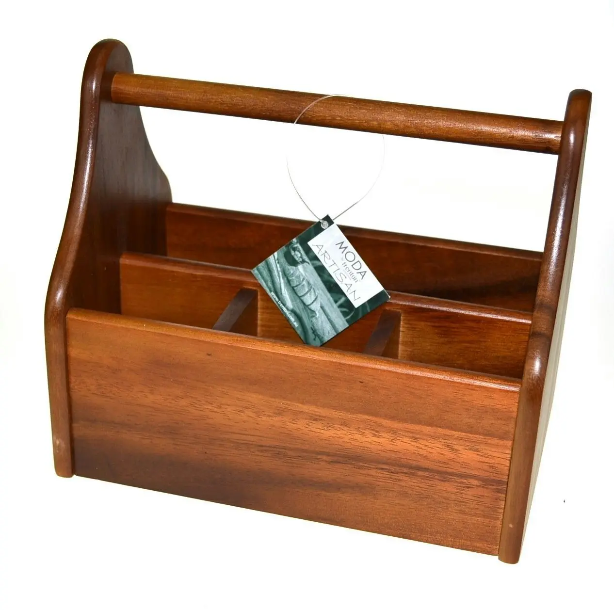 Artisan Acacia Wood Cutlery Caddy