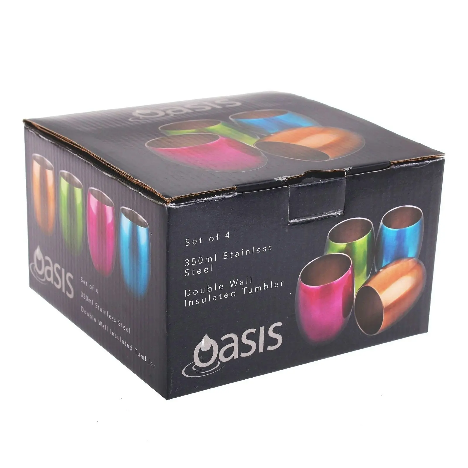 Oasis DOUBLE WALL INSULATED TUMBLERS 350ml - SET OF 4