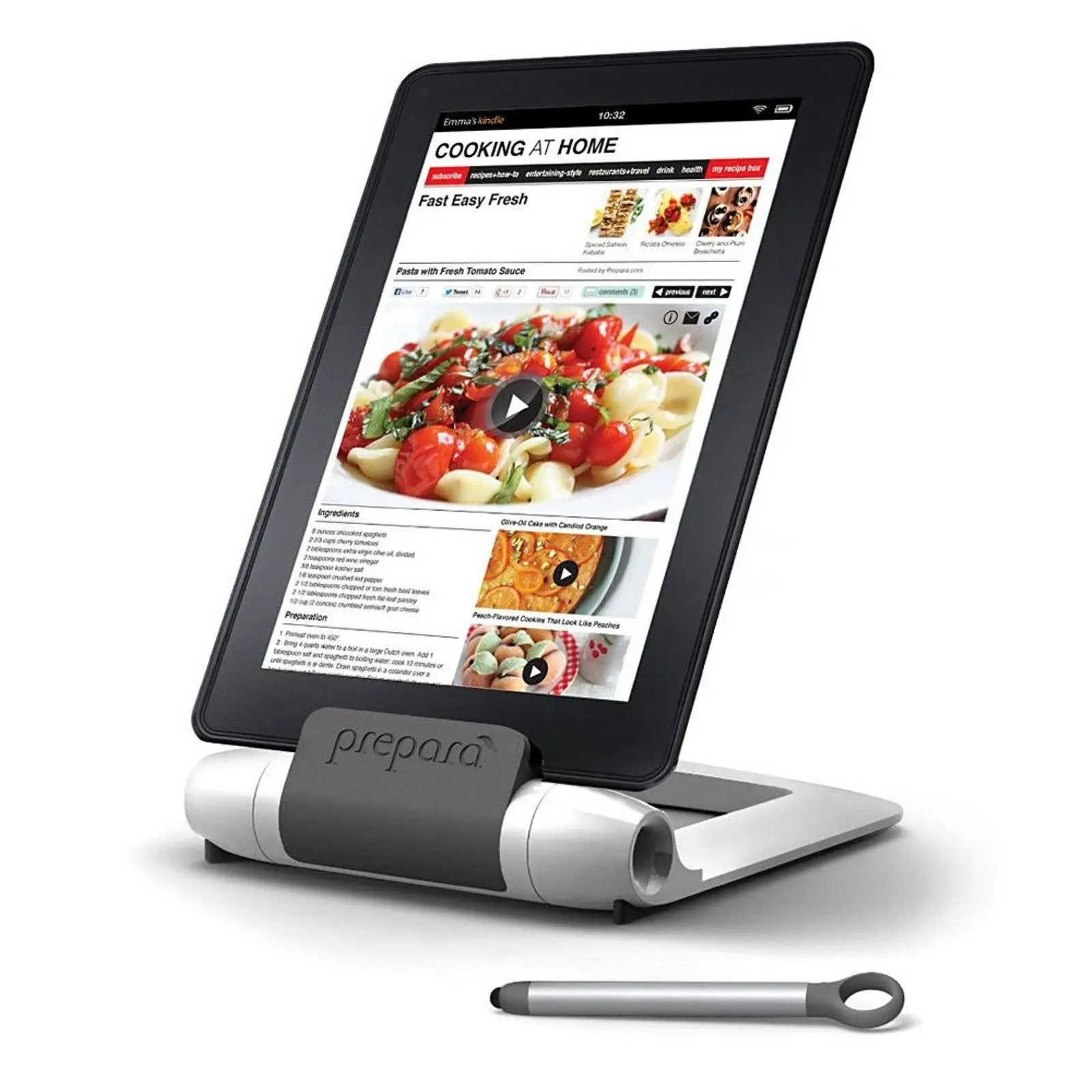 Prepara Iprep Tablet Stand And Stylus   Black Or White