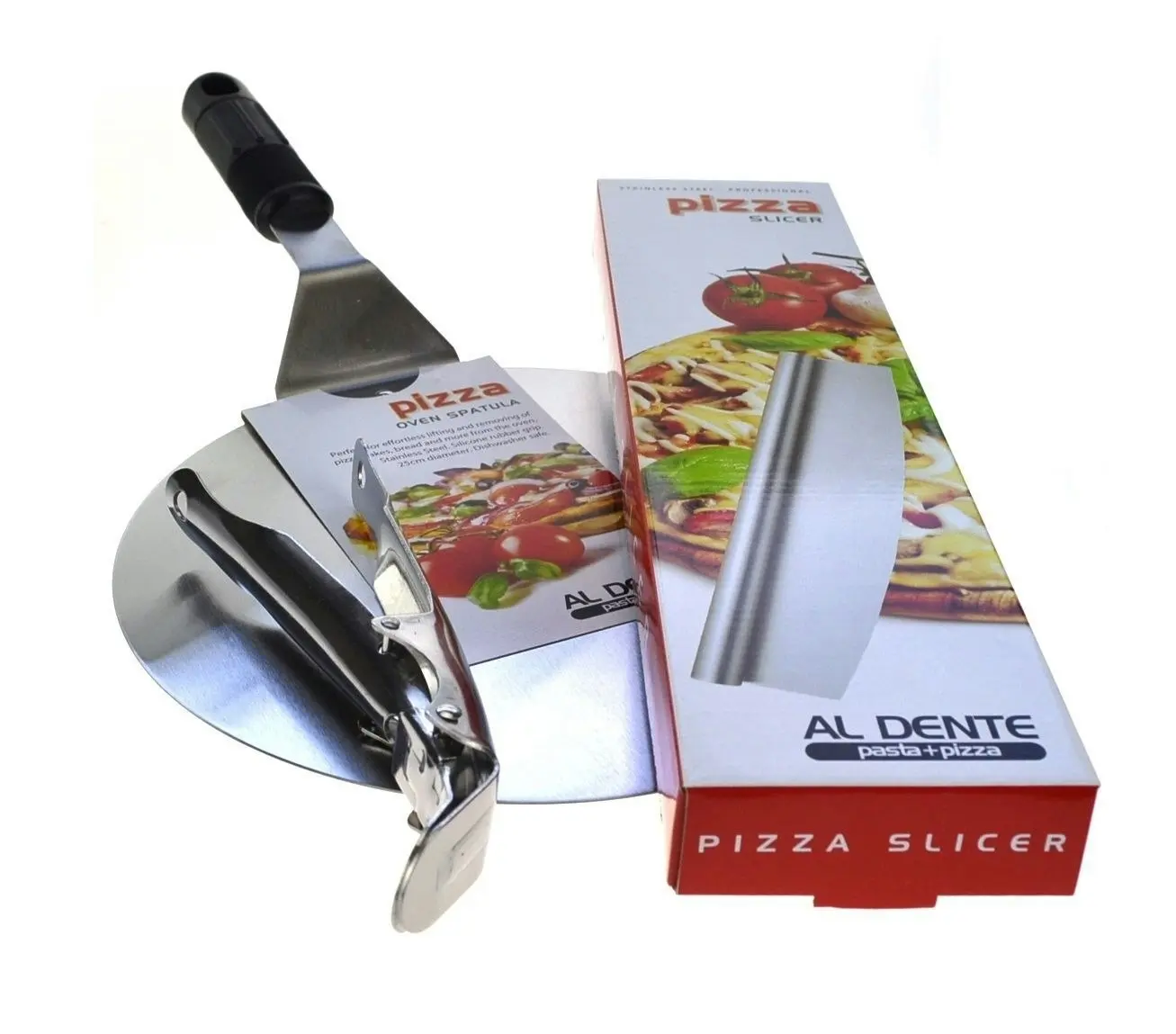 Appetito Stainless Steel Pizza Pack   Lifter Cutter Gripper