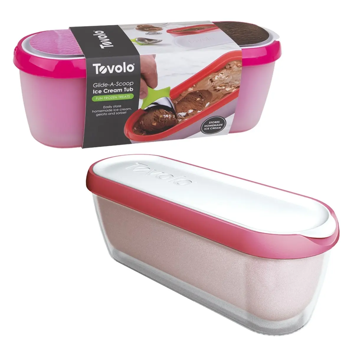 Tovolo Glide A Scoop Ice Cream Tub   4 Colours