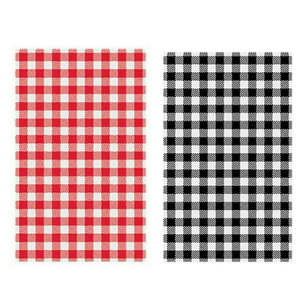 Gingham Greaseproof Paper   Pack 200