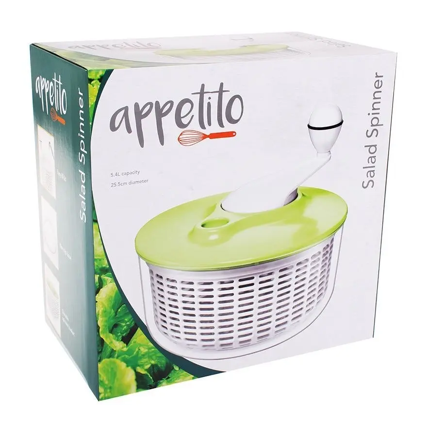 Appetito Green Salad Spinner 5.5l