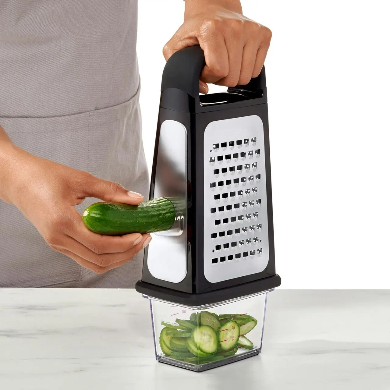 OXO Good Grips Etched Box Grater With Removable Zester