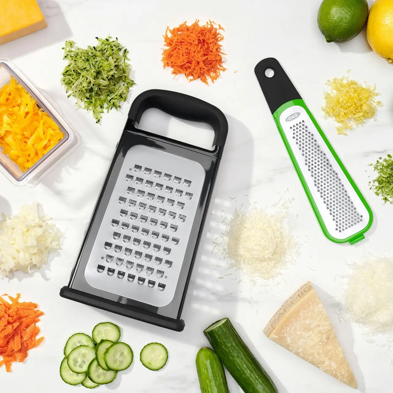 OXO Good Grips Etched Box Grater With Removable Zester