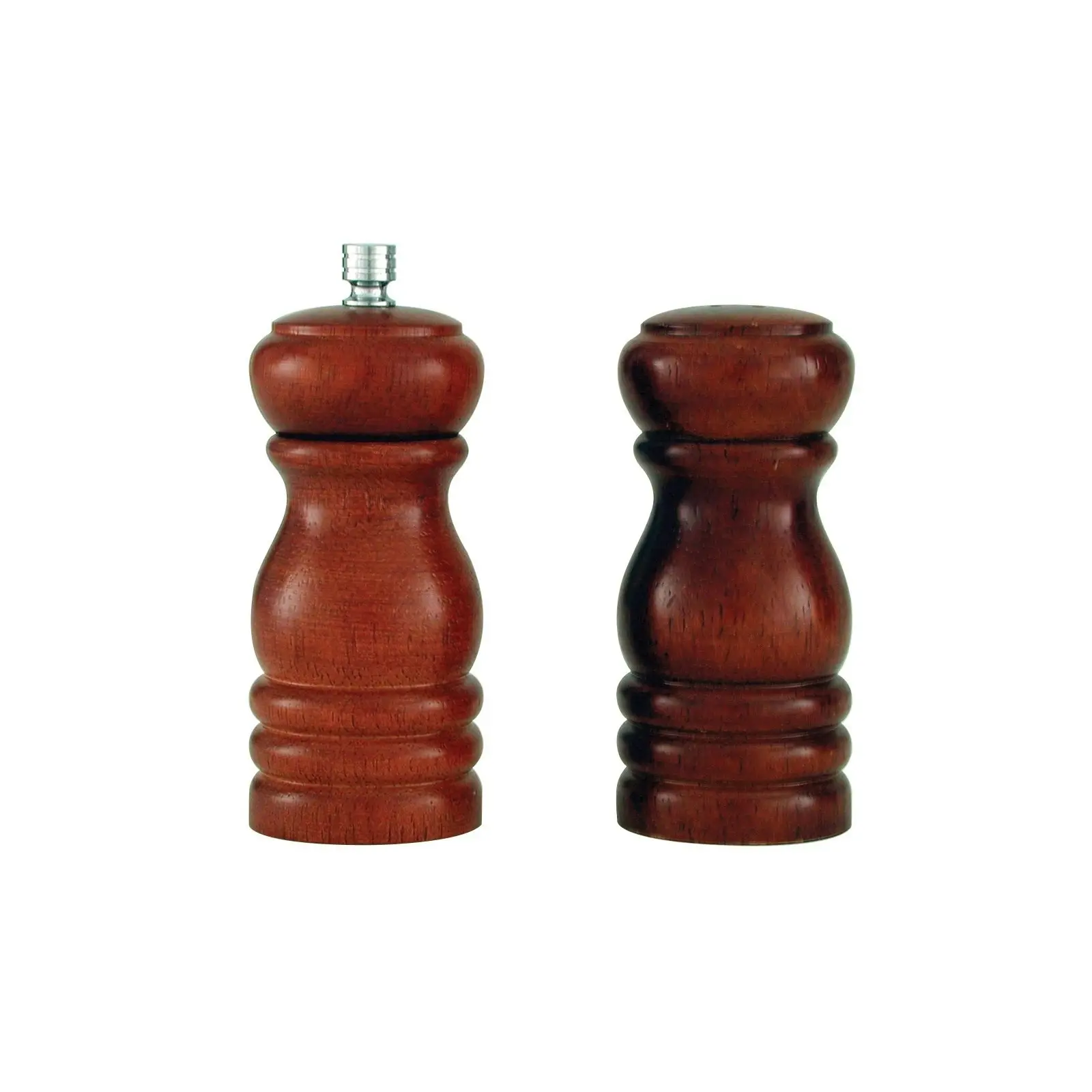 WOODEN SALT AND PEPPER SHAKER SET - 10cm OR 15cm