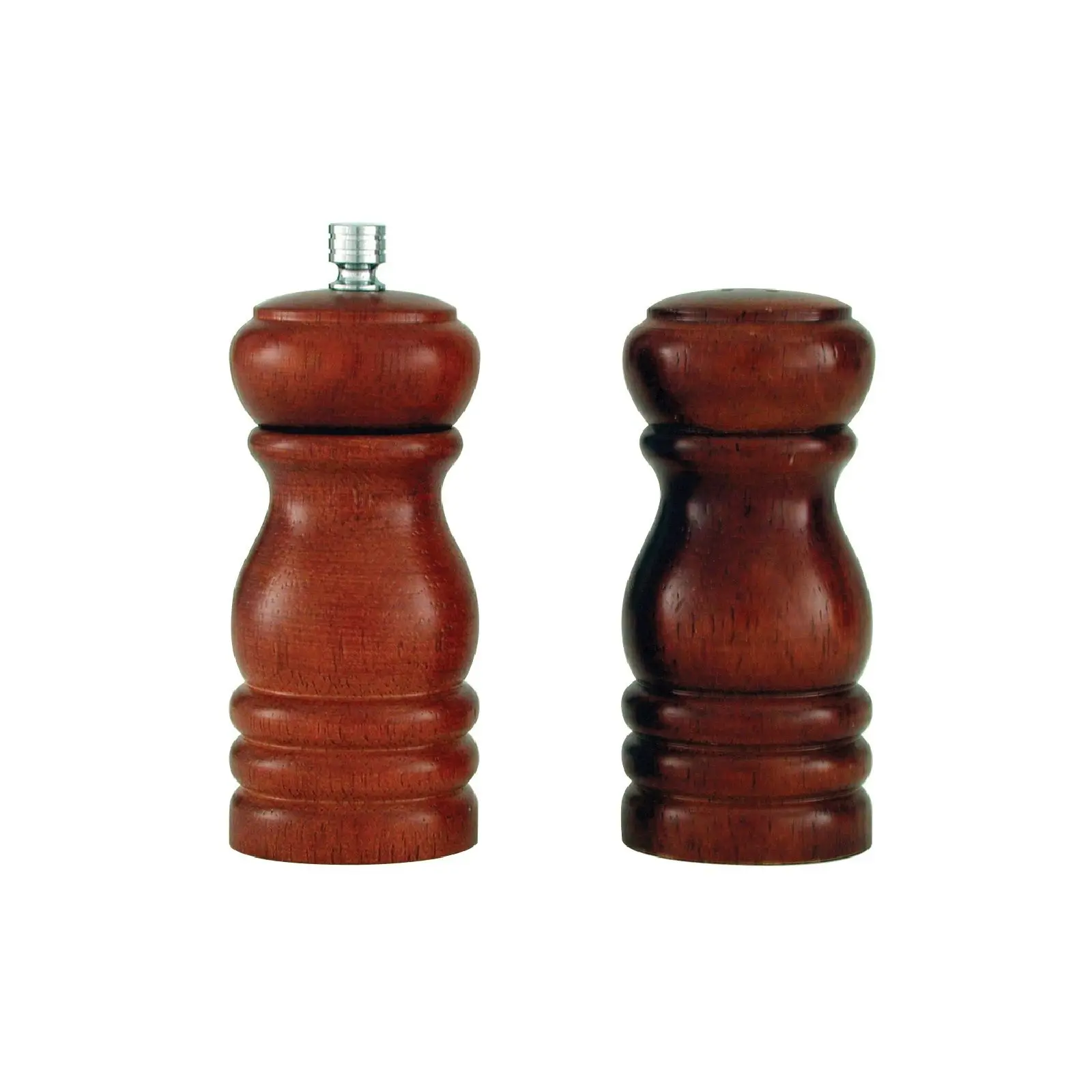 WOODEN SALT AND PEPPER SHAKER SET - 10cm OR 15cm