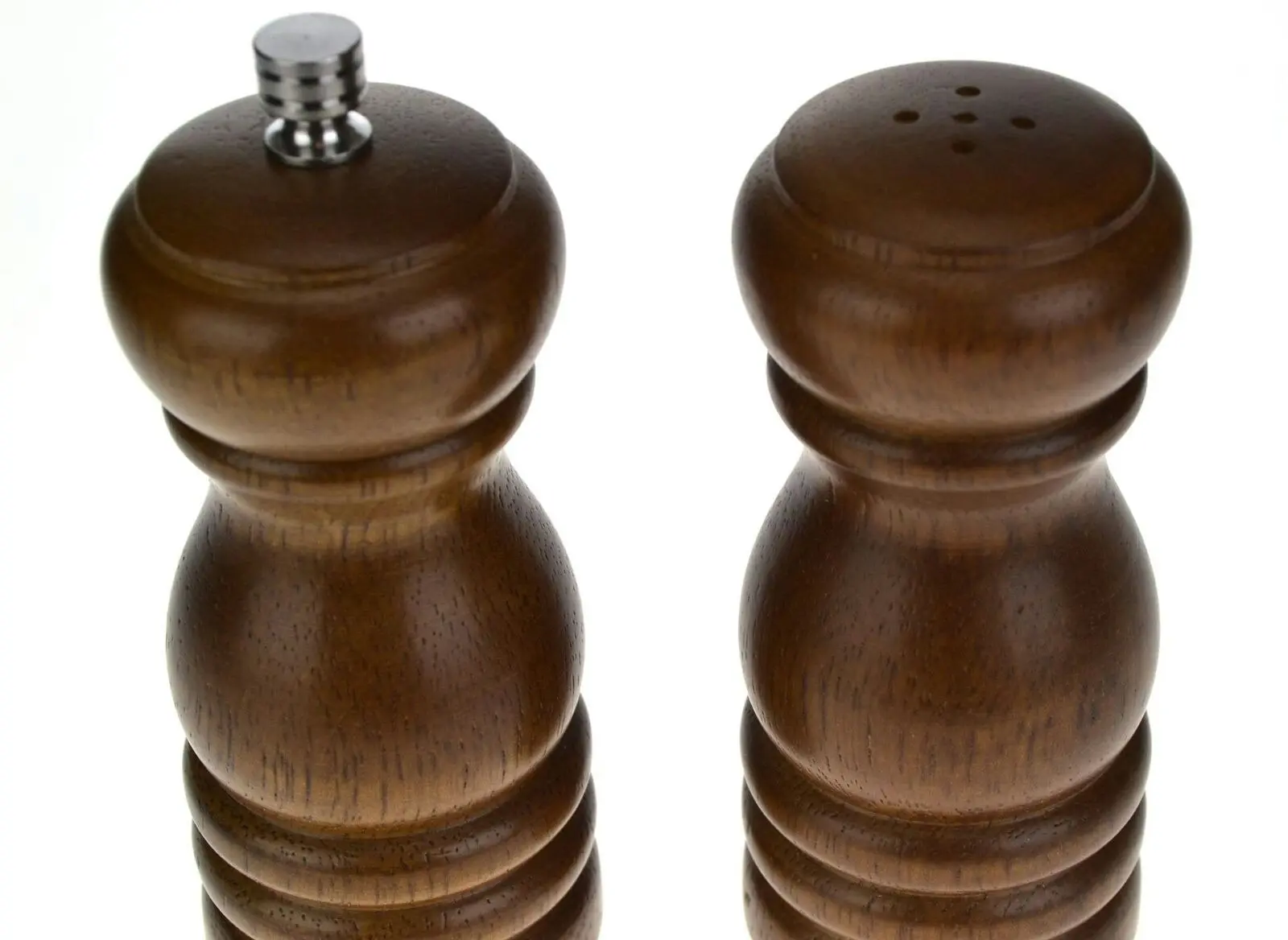 WOODEN SALT AND PEPPER SHAKER SET - 10cm OR 15cm