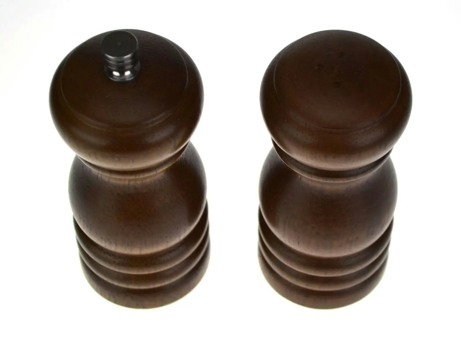 WOODEN SALT AND PEPPER SHAKER SET - 10cm OR 15cm