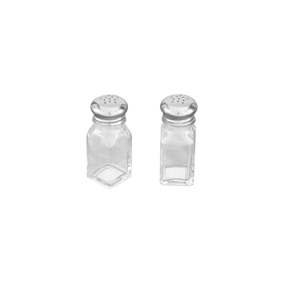 12 Glass Salt And Pepper Shakers Square