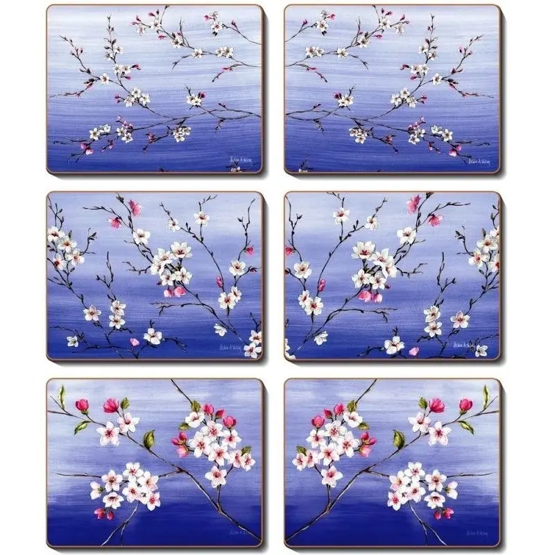 Cinnamon Coasters Cork Backed   Set Of 6