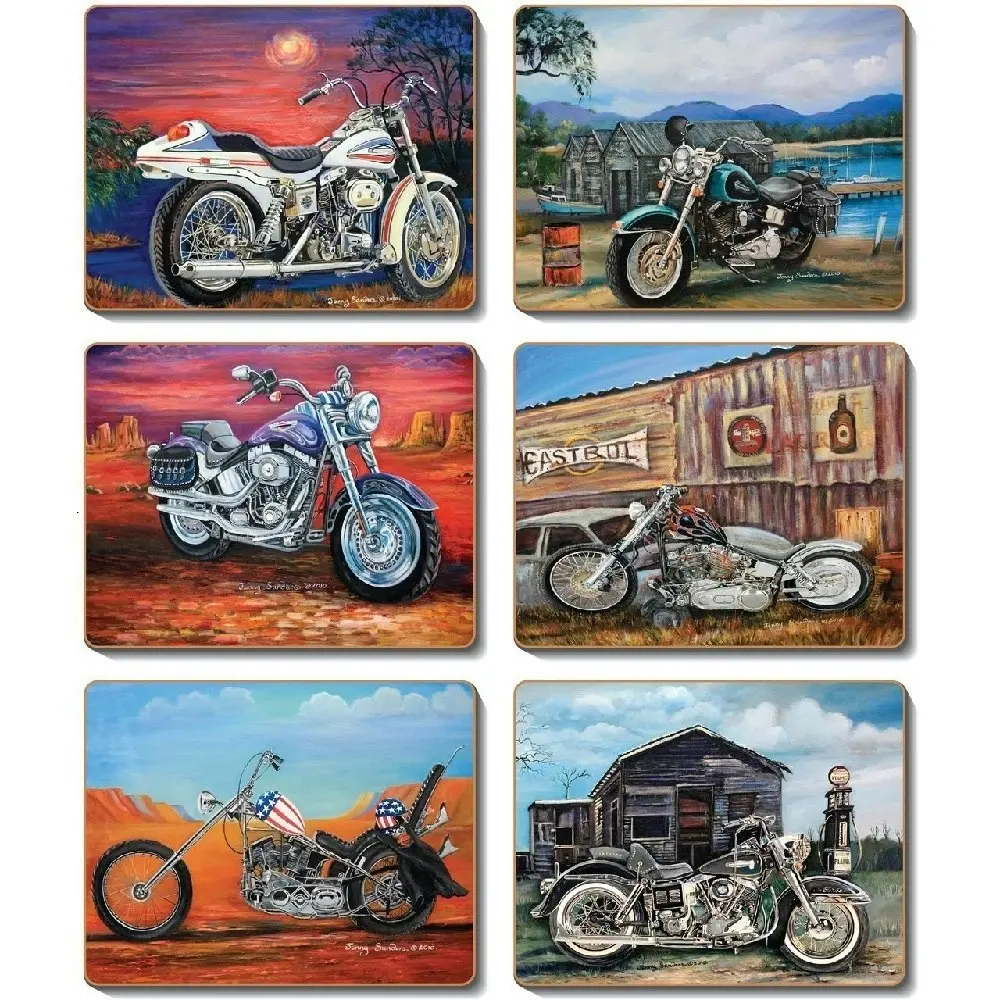 Cinnamon Coasters Cork Backed   Set Of 6