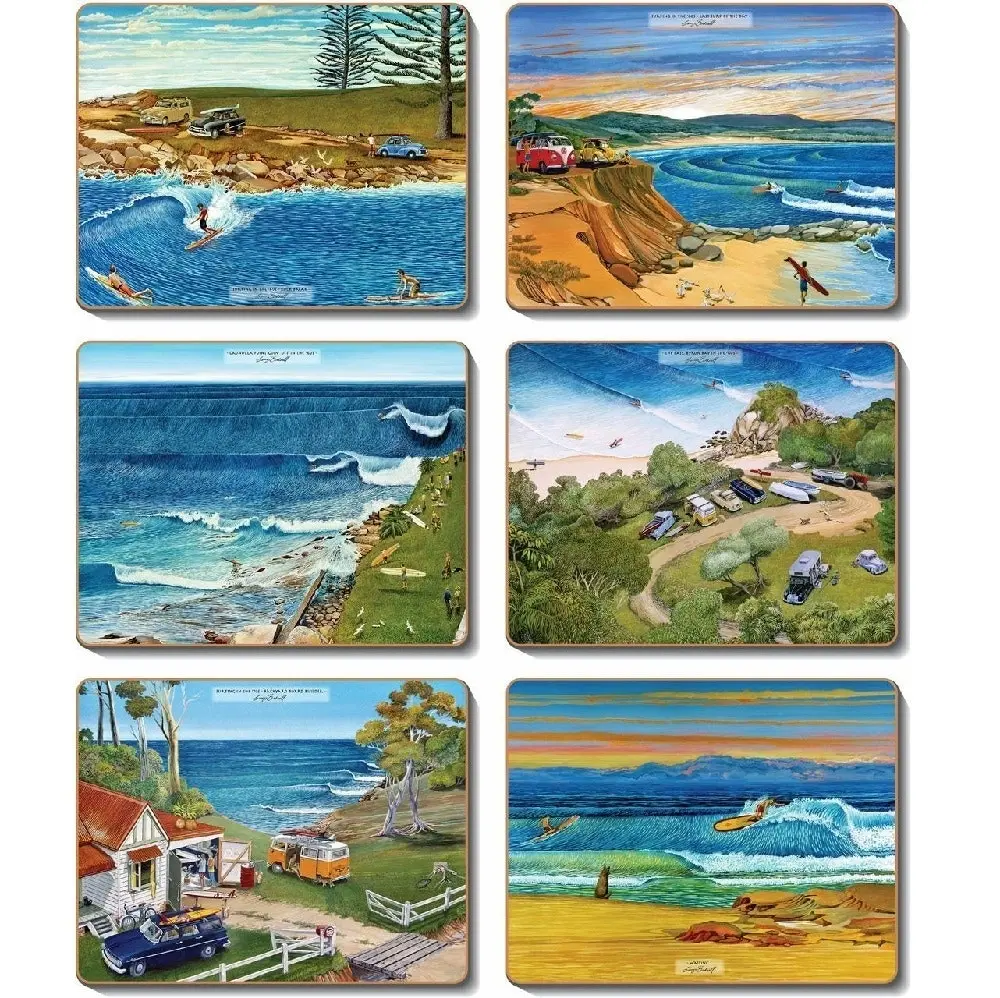 Cinnamon Coasters Cork Backed   Set Of 6