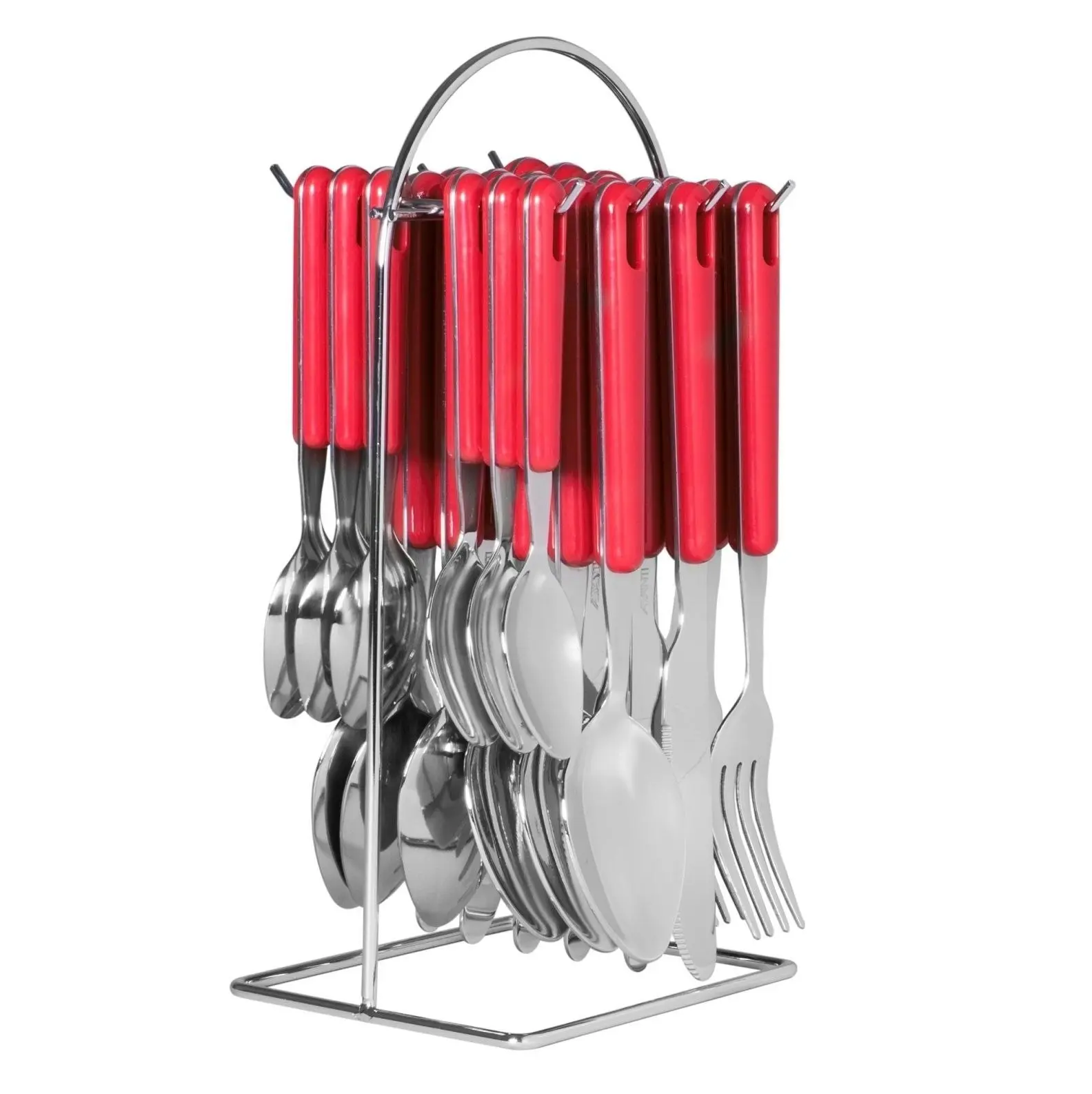 Avanti 24 Piece Hanging Cutlery Set   Red, Black Or White