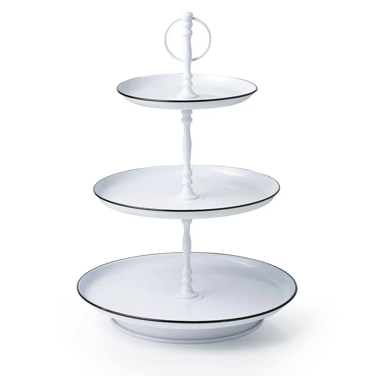 Chef Inox Galvanised Metal 3 Tier Tea Stand