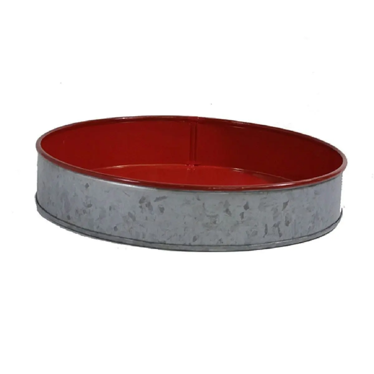 Chef Inox CONEY ISLAND ROUND GALVANISED METAL TRAY 24 x 4.5cm