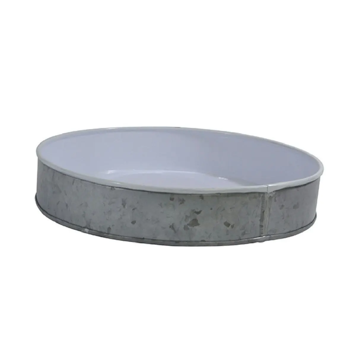 Chef Inox CONEY ISLAND ROUND GALVANISED METAL TRAY 24 x 4.5cm