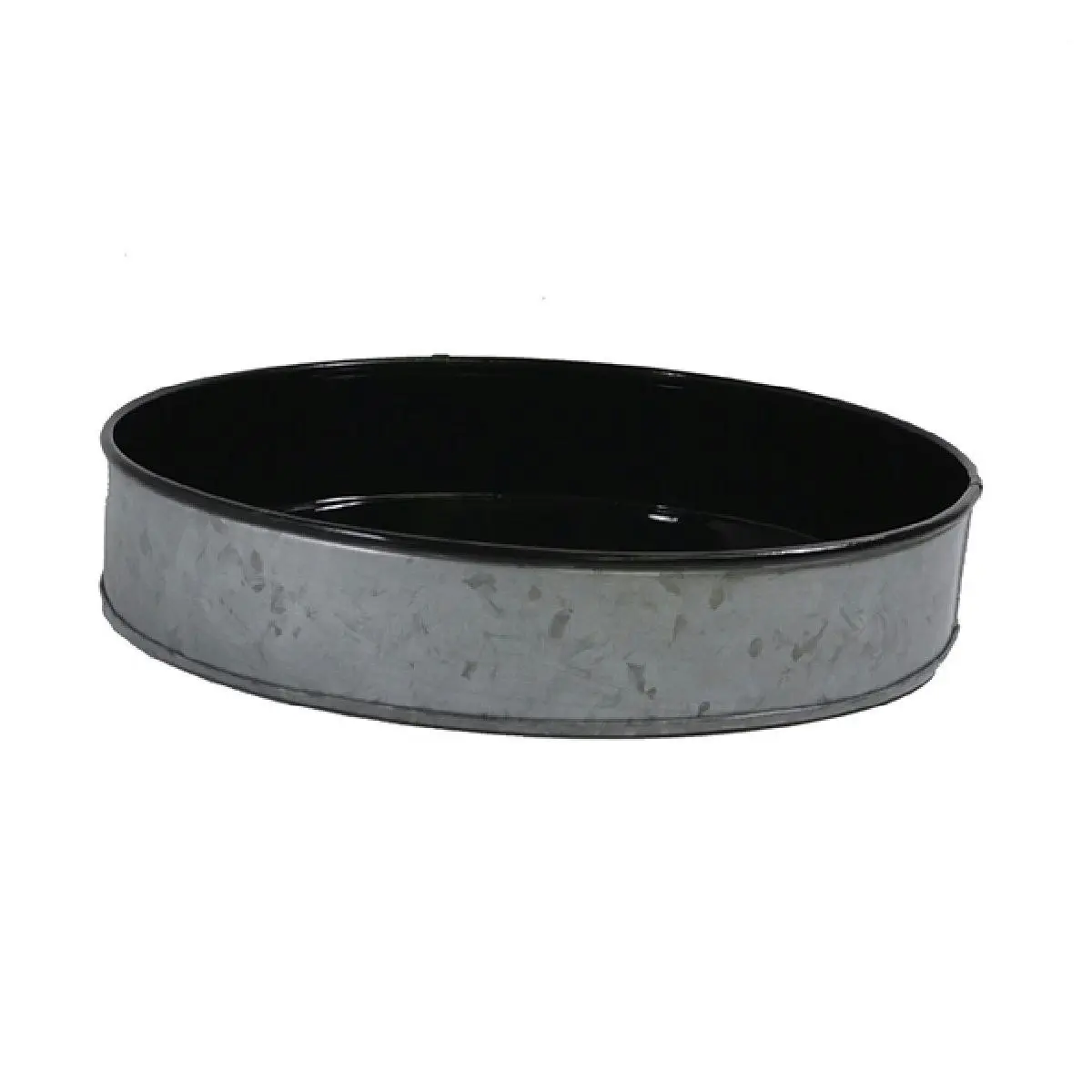 Chef Inox CONEY ISLAND ROUND GALVANISED METAL TRAY 24 x 4.5cm