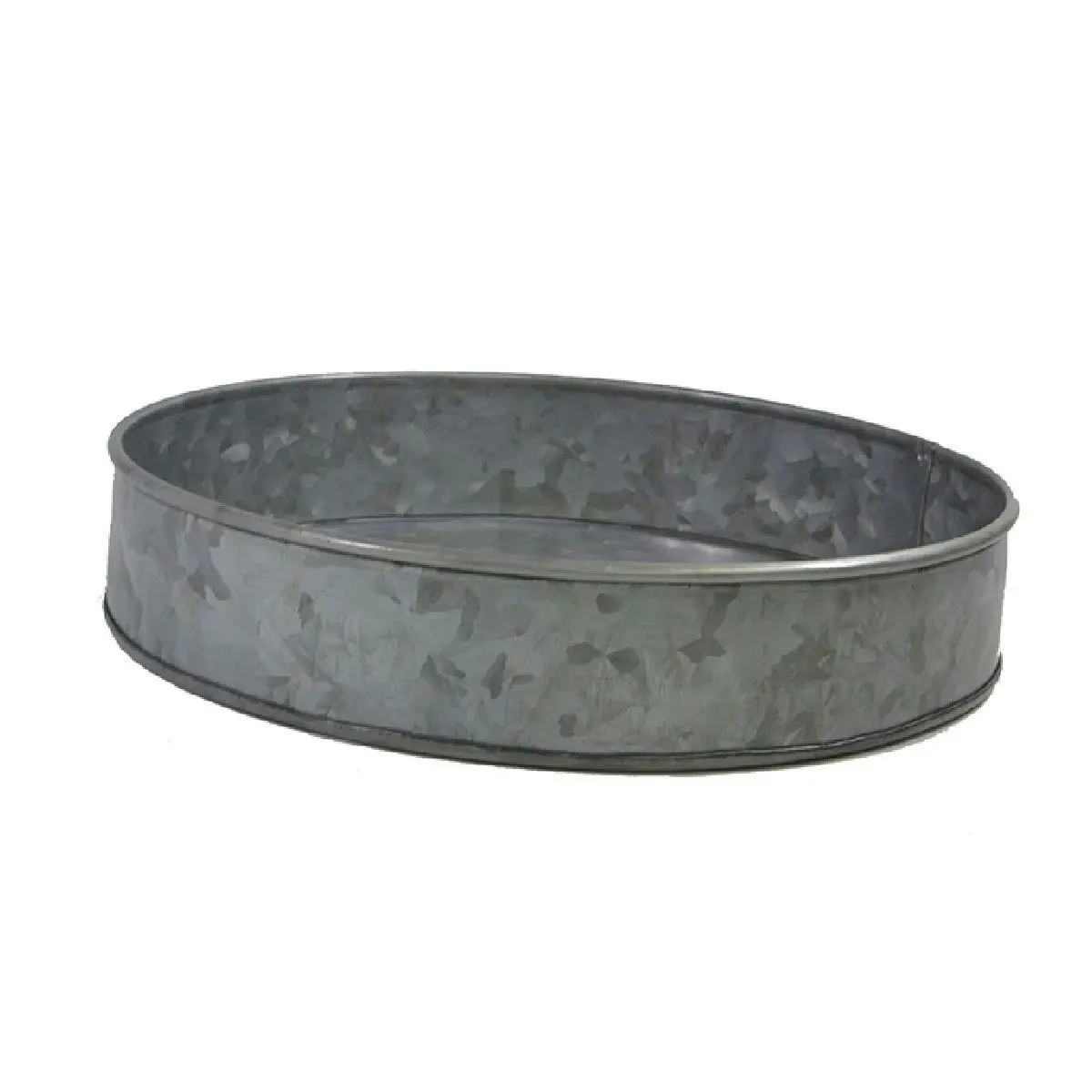 Chef Inox CONEY ISLAND ROUND GALVANISED METAL TRAY 24 x 4.5cm