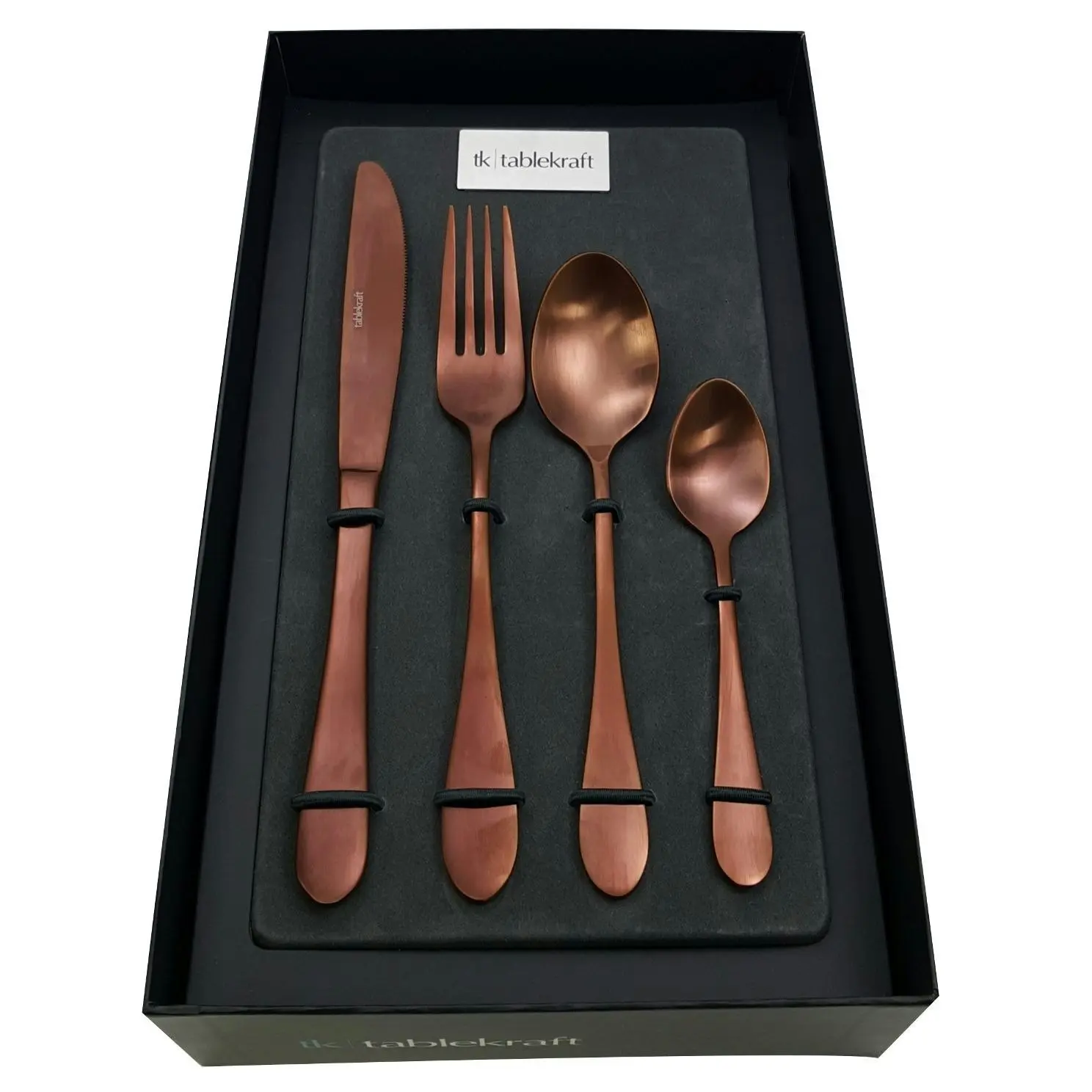 Soho Cutlery 24 Piece Boxed Set   Rose, Gold, Black Or Matt