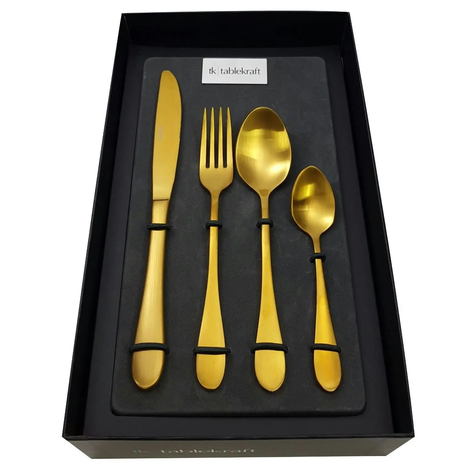 Soho Cutlery 24 Piece Boxed Set   Rose, Gold, Black Or Matt