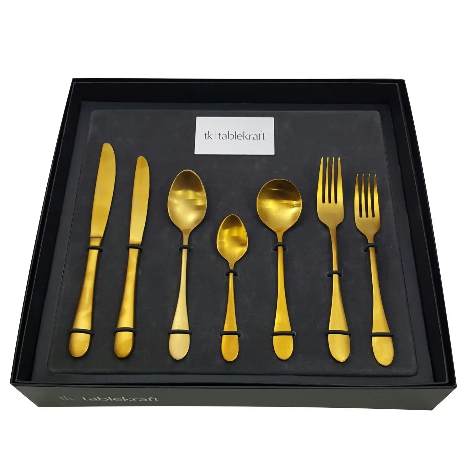 Soho Cutlery 56 Piece Boxed Set   Rose, Gold, Black Or Matt