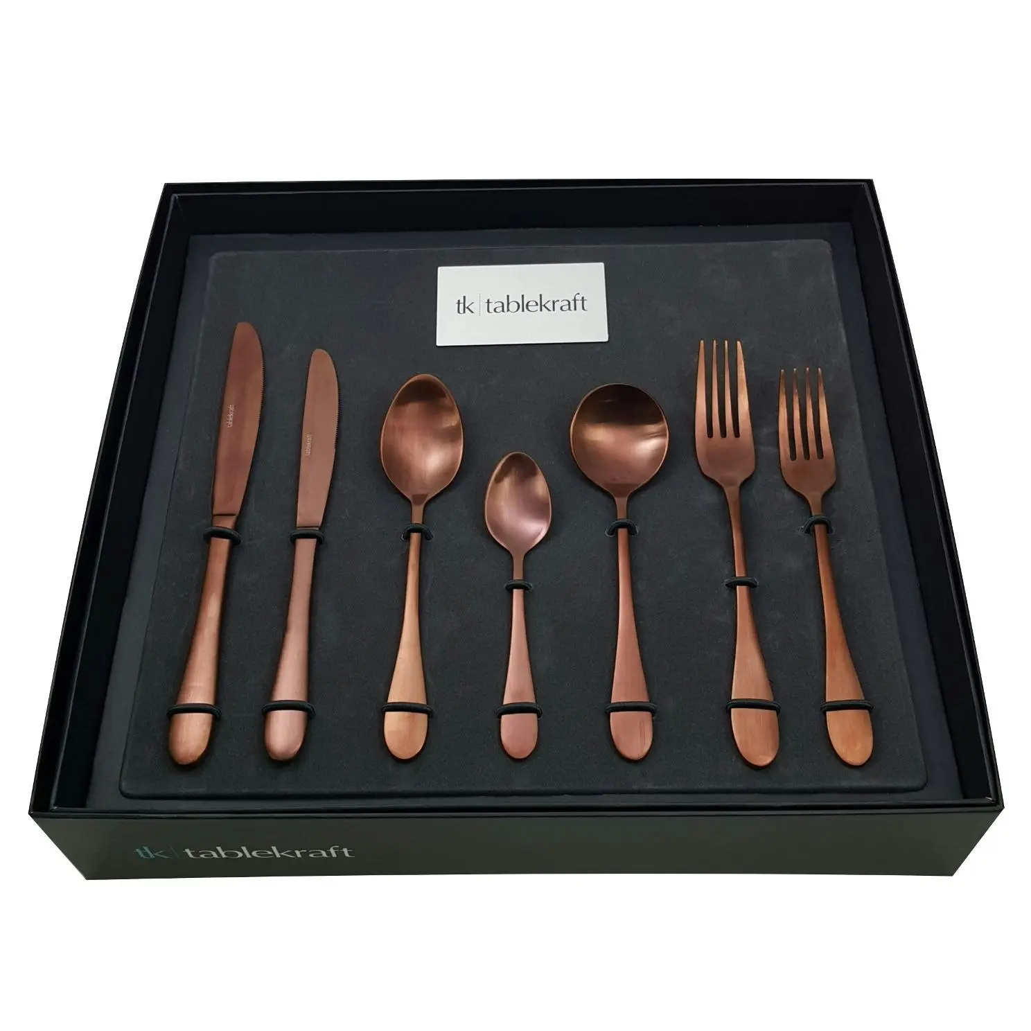 Soho Cutlery 56 Piece Boxed Set   Rose, Gold, Black Or Matt