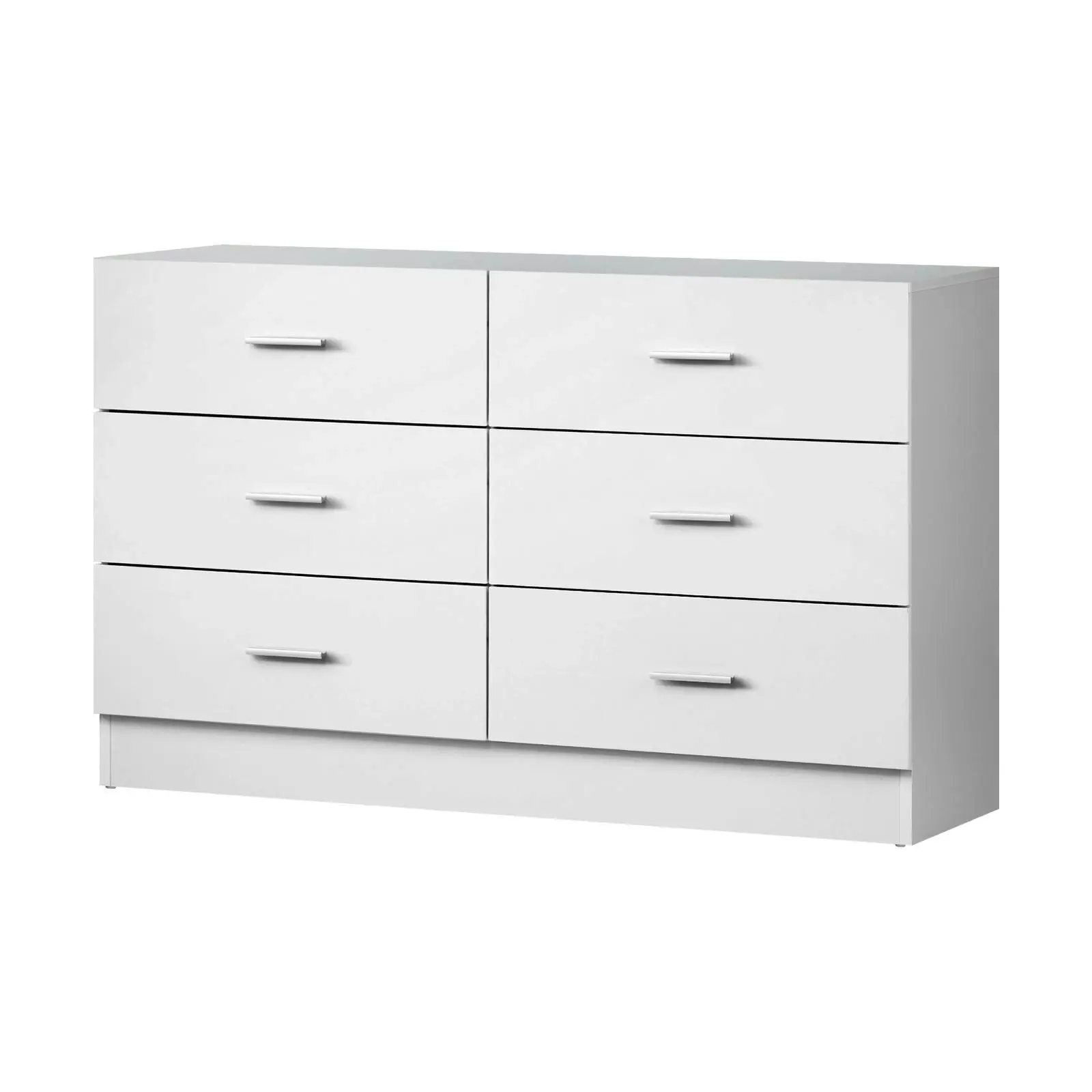 Oikiture 6 Chest of Drawers Tallboy Dresser Table Lowboy Storage Cabinet White