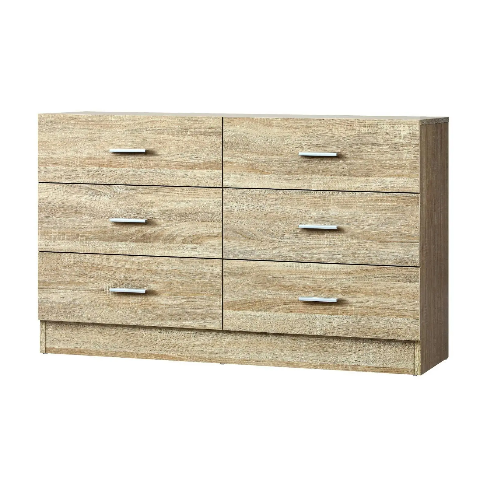 Oikiture 6 Chest of Drawers Tallboy Dresser Table Lowboy Storage Cabinet Wood