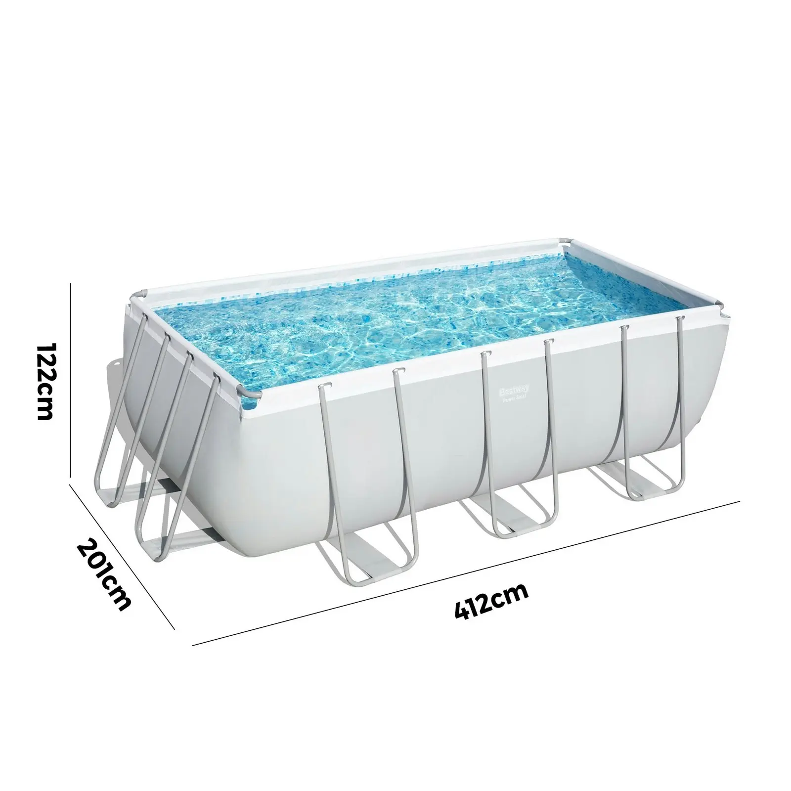 Bestway Swimming Pool Rectangular Above Ground Pools Filter Pump With Ladder