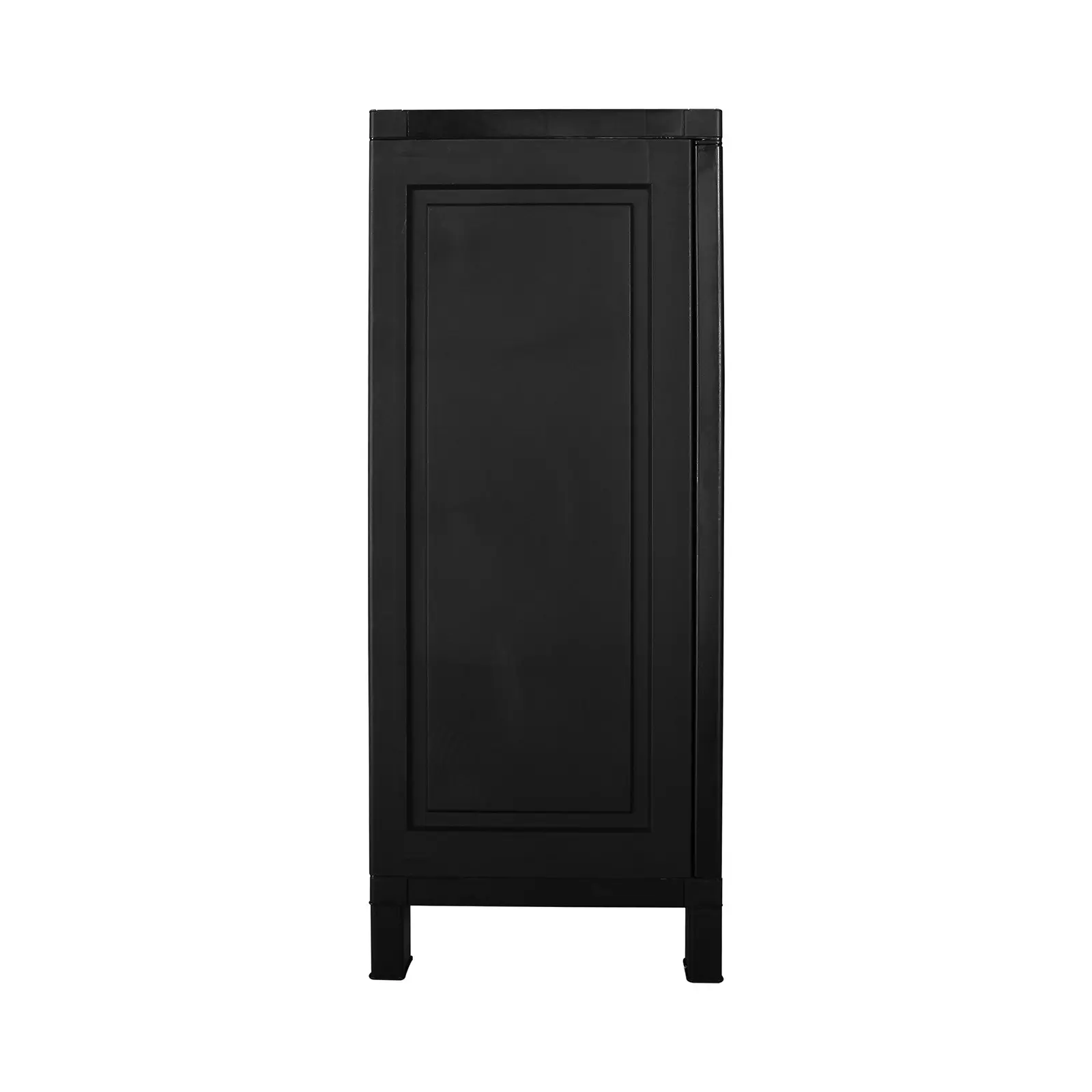 Livsip Outdoor Storage Cabinet Box Garden Garage Cupboard Adjustable Lockable Black