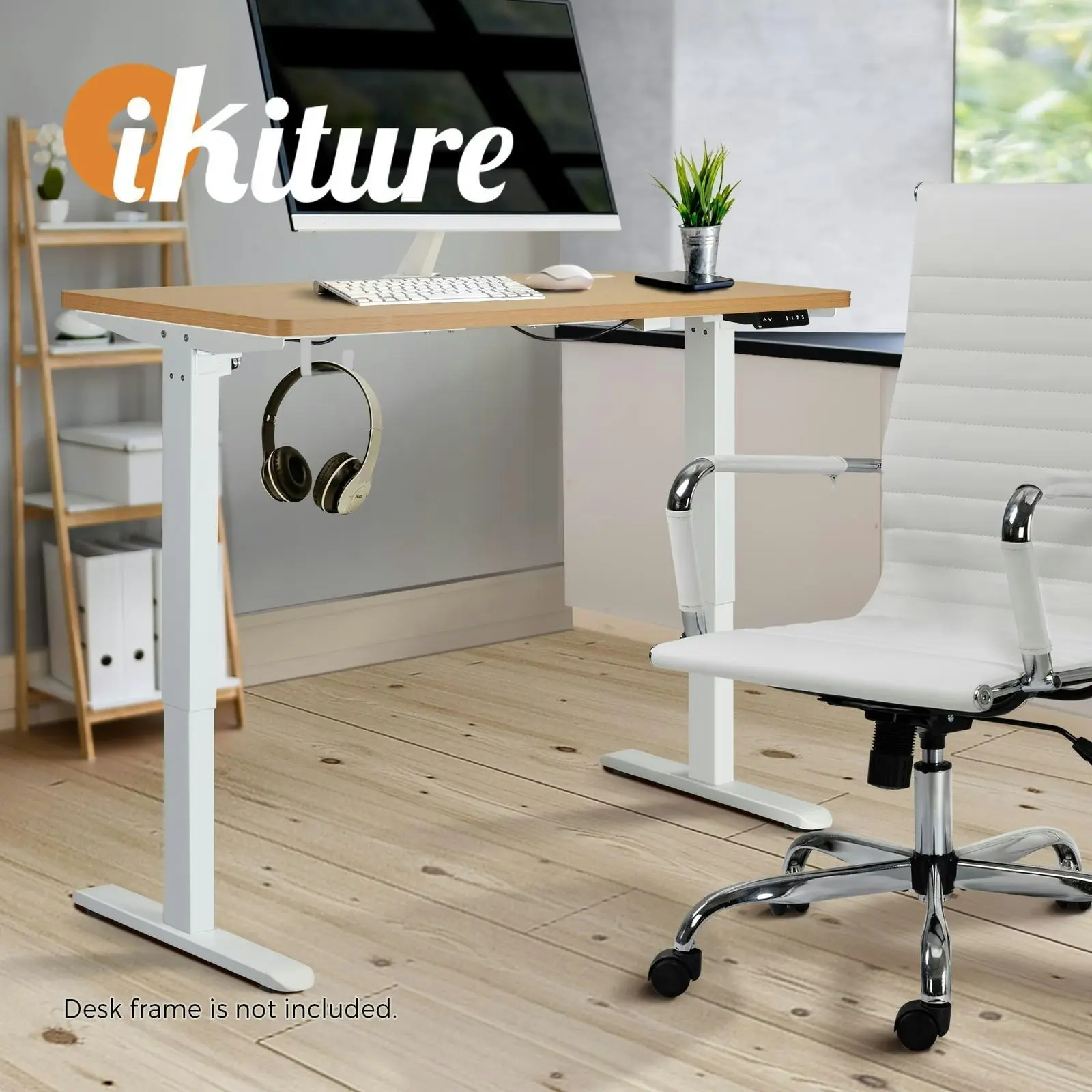 Oikiture 120cm Desk Board Electric Desk Board Computer Table OAK