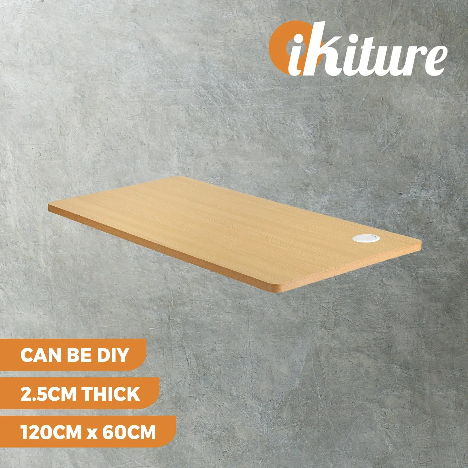 Oikiture 120cm Desk Board Electric Desk Board Computer Table OAK