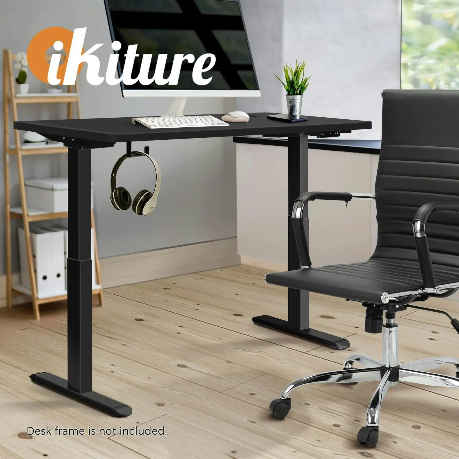 Oikiture 140cm Desk Top Electric Desk Board Computer Table Black